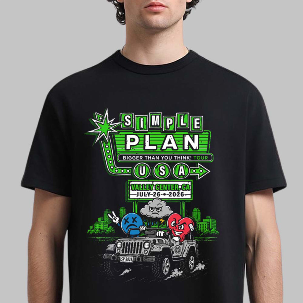 Simple Plan Valley Center CA 2026 City T-Shirt Simple Plan Merch Gift For Men