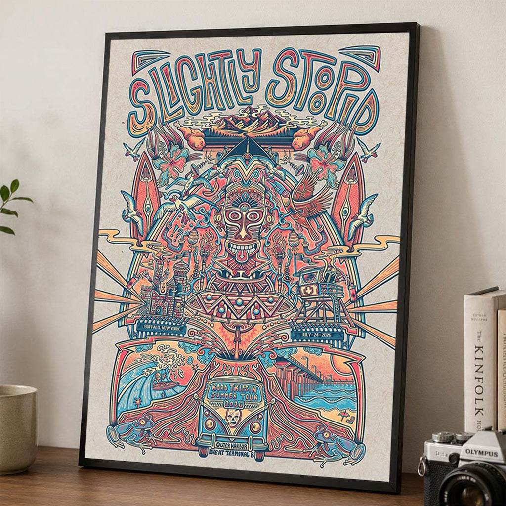 Slightly Stoopid Buffalo New York 2026 Event Poster Road Trippin Summer Tour Poster Present
