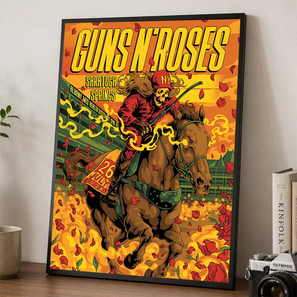 Guns N Roses Saratoga Springs New York 2026 Event Poster Guns N Roses Merch Fun Gifts For Fans