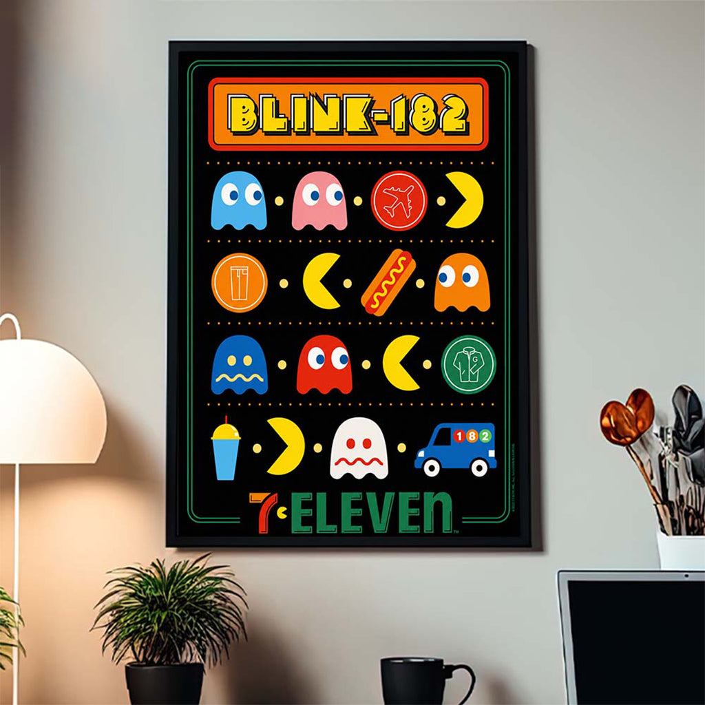 Blink-182 X 7-Eleven X Pacman San Diego Comic-Con 2026 Poster Blink-182 Merch Gifts For Fans