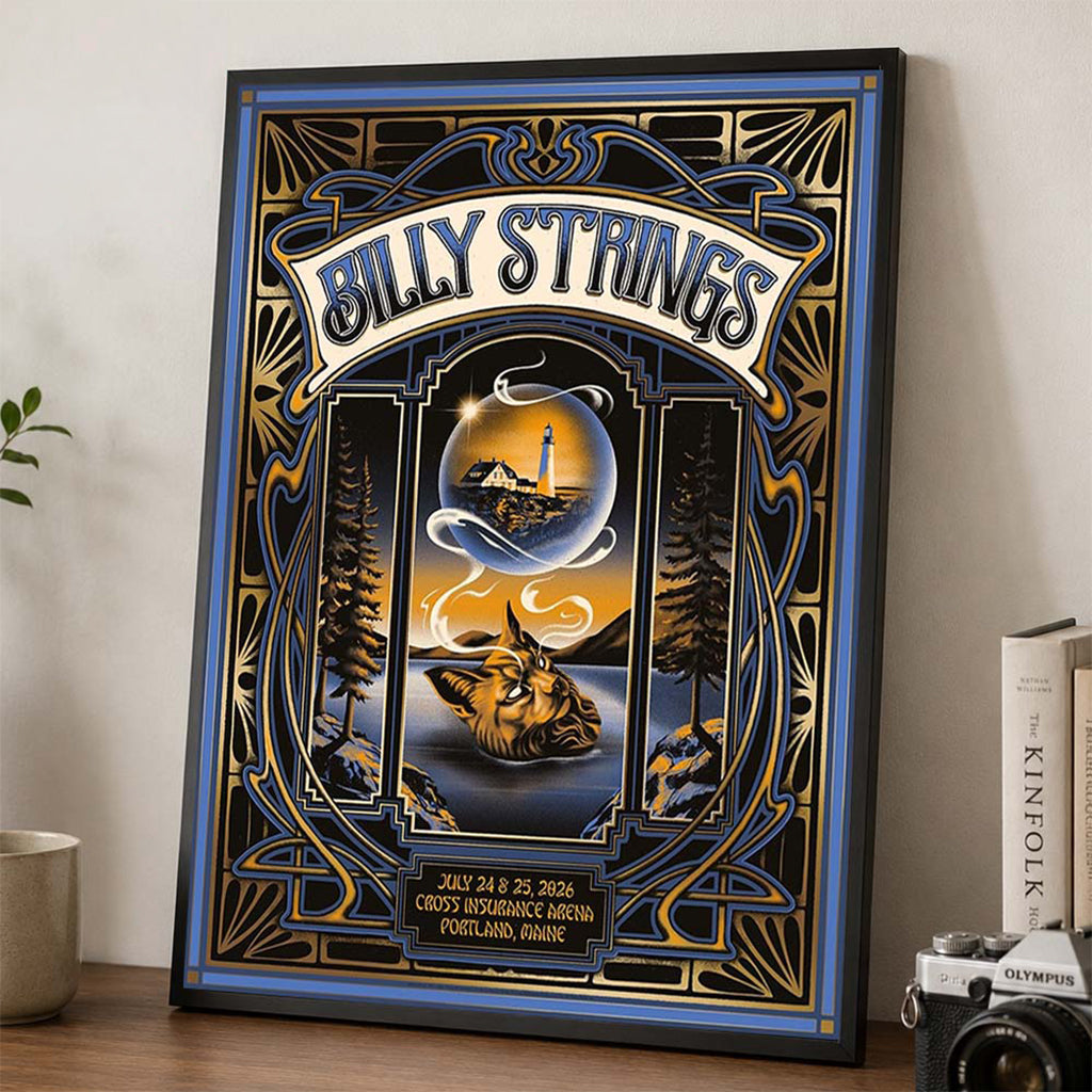 Billy Strings Portland ME 2026 2 Night Event Poster Billy Strings Merch Gift Ideas