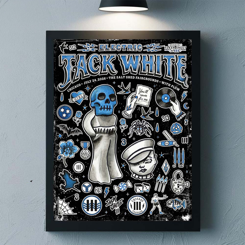 Jack White Chicago 2026 Night 2 Venue Poster Jack White Merch Gift For Rockers Fans