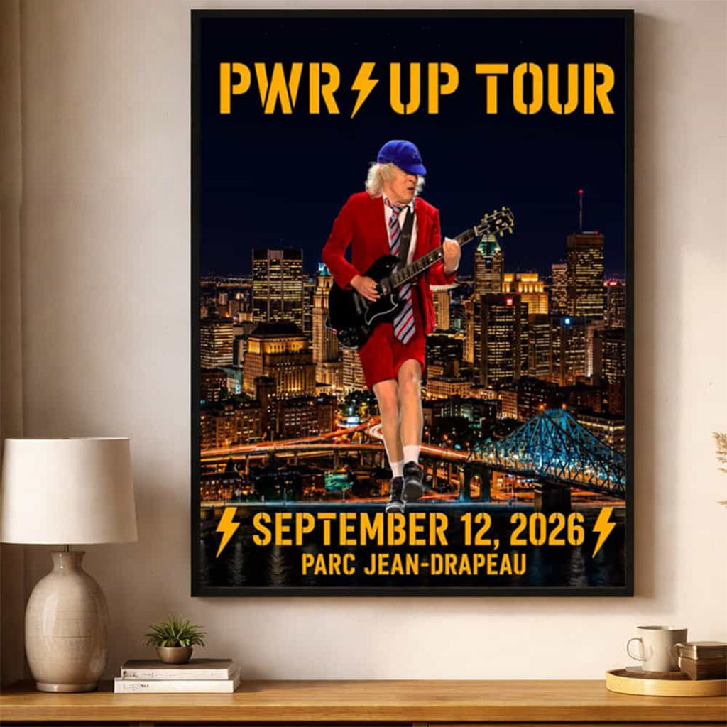 ACDC Pwr Up Tour 2026 Montreal QC Parc Jean Drapeau Poster ACDC Merch Gift For Rockers Fans