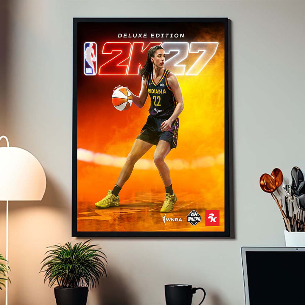 Caitlin Clark Deluxe Cover Athlete Home Decor Poster Caitlin Clark Merch Gift For Fans