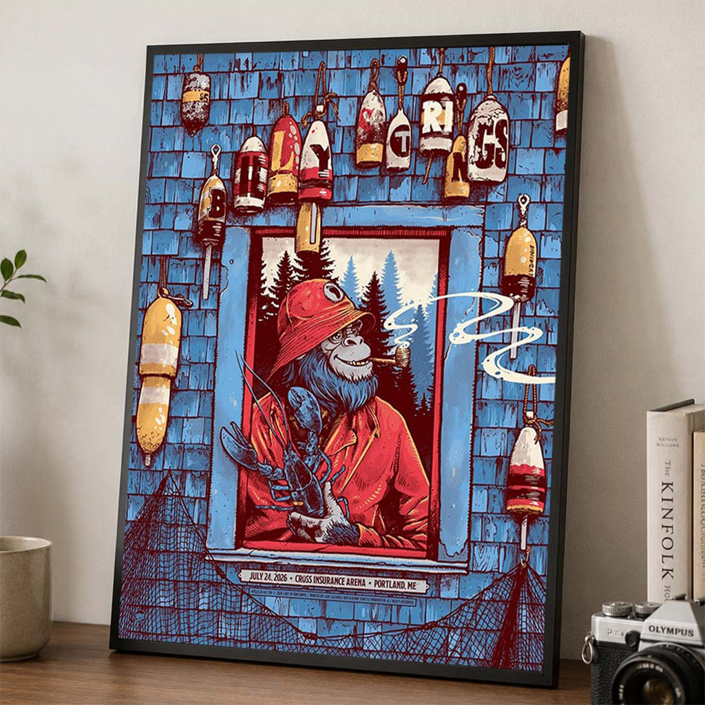 Billy Strings Portland ME Night 1 Dan Dippel Poster Billy Strings Merch Gift For Country Fans