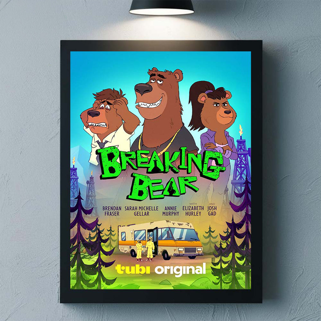 Breaking Bear Tubi Original TV Series Poster Breaking Bear Merch Gift For Home Decor