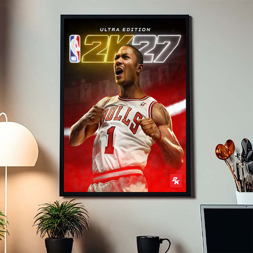 2K27 Derrick Rose Ultra Cover Athlete Poster Derrick Rose Merch Useful Gift For Brother