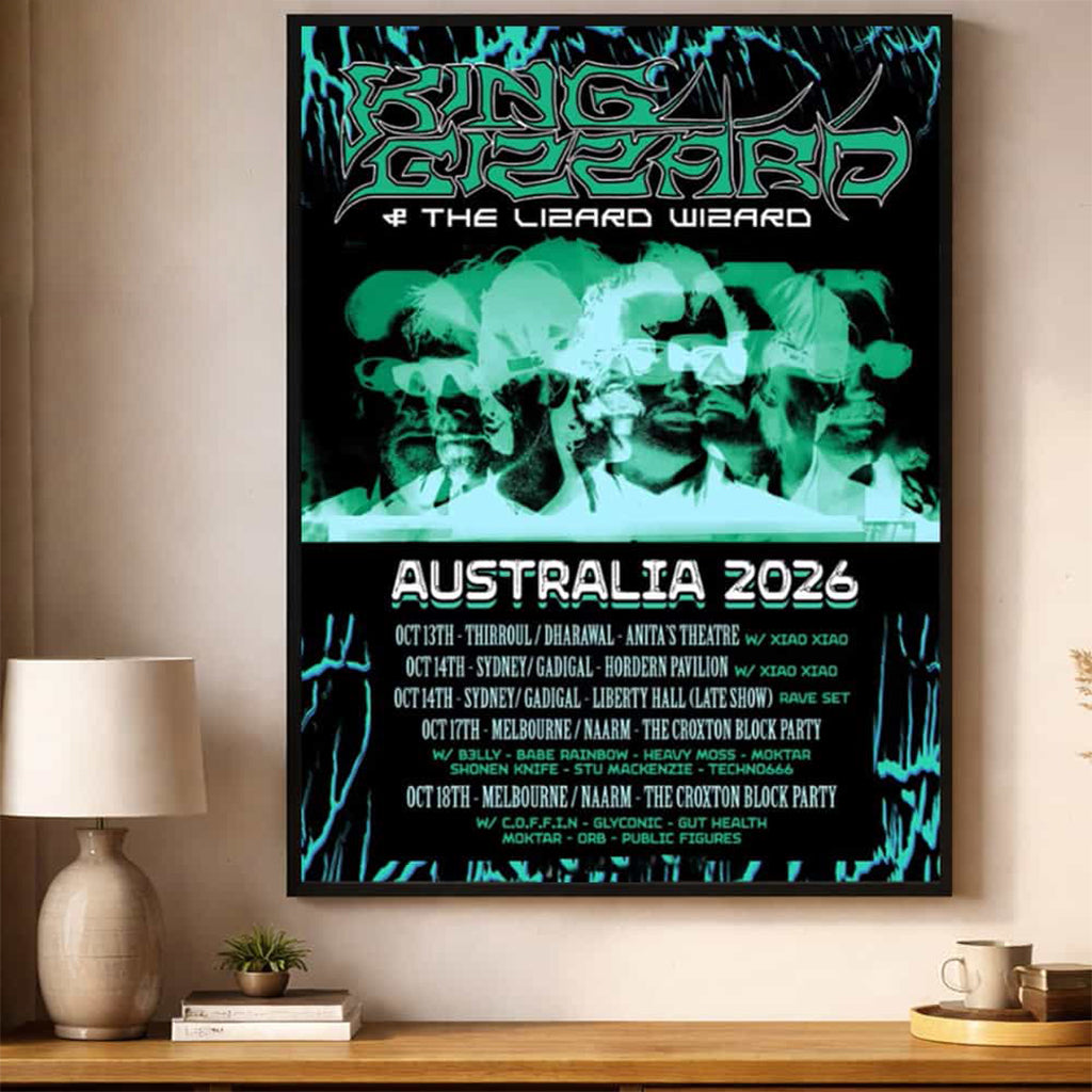 King Gizzard And The Lizard Wizard Australia 2026 Tour Dates Poster King Gizzard Merch Gift