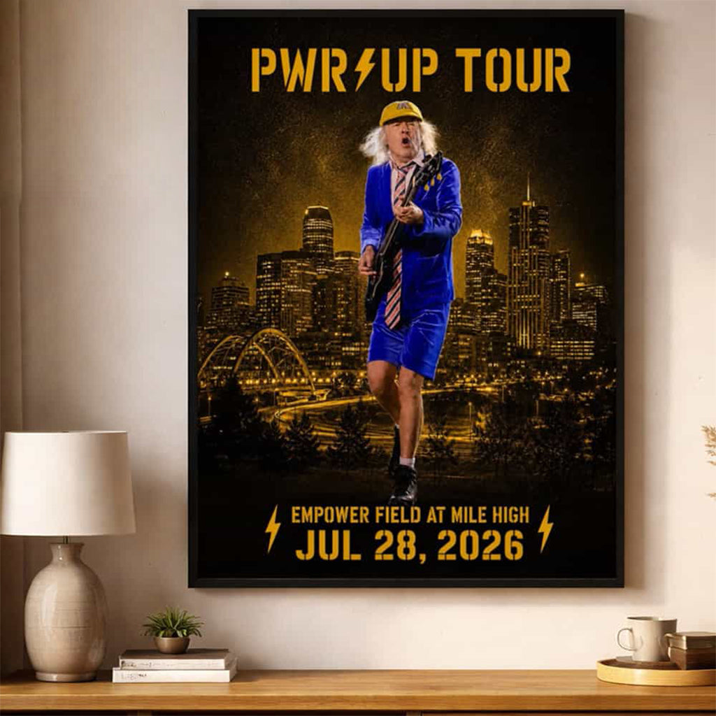 ACDC Denver CO Empower Field Pwr Up Tour North America Poster ACDC Merch Gift For Rockers Fans