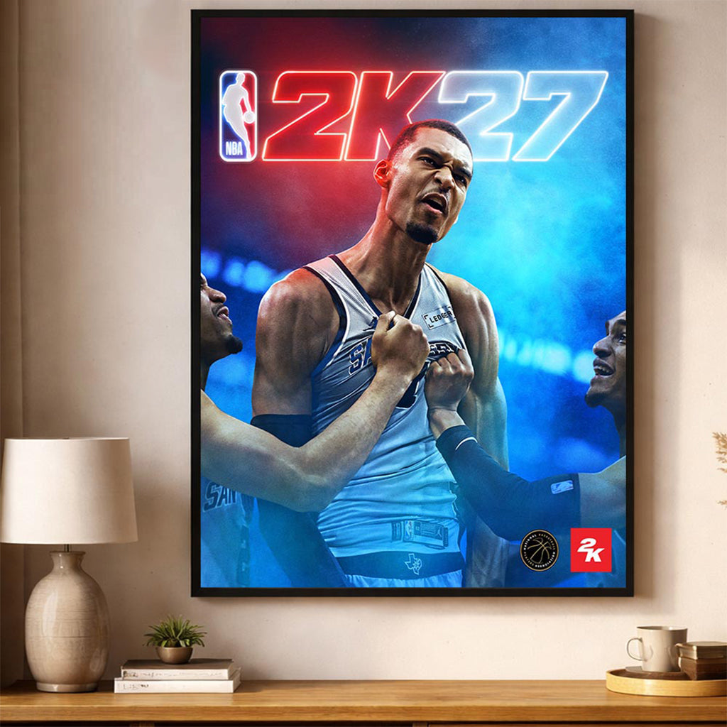 Victor Wembanyama 2K27 Standard Cover Athlete Poster Victor Wembanyama Merch Gift Ideas_