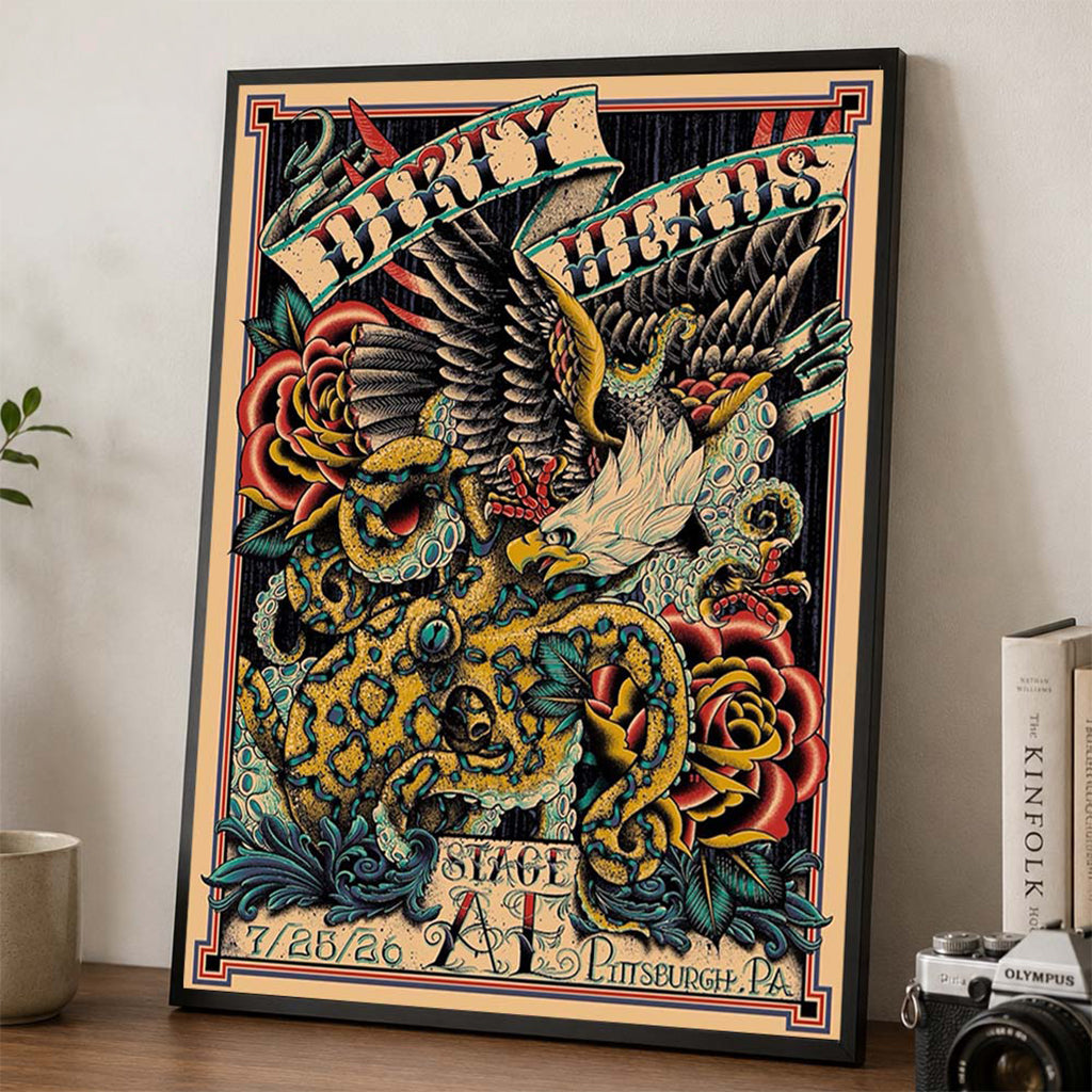 Dirty Heads Pittsburgh PA 2026 Event Poster Dirty Heads Merch Gift For Reggae Fans