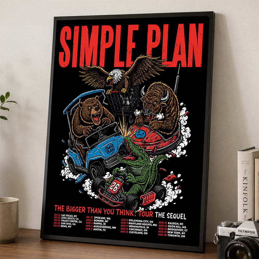 Simple Plan The Bigger Than You Think Tour Sequel 2026 Poster Trendy Gifts For Fans