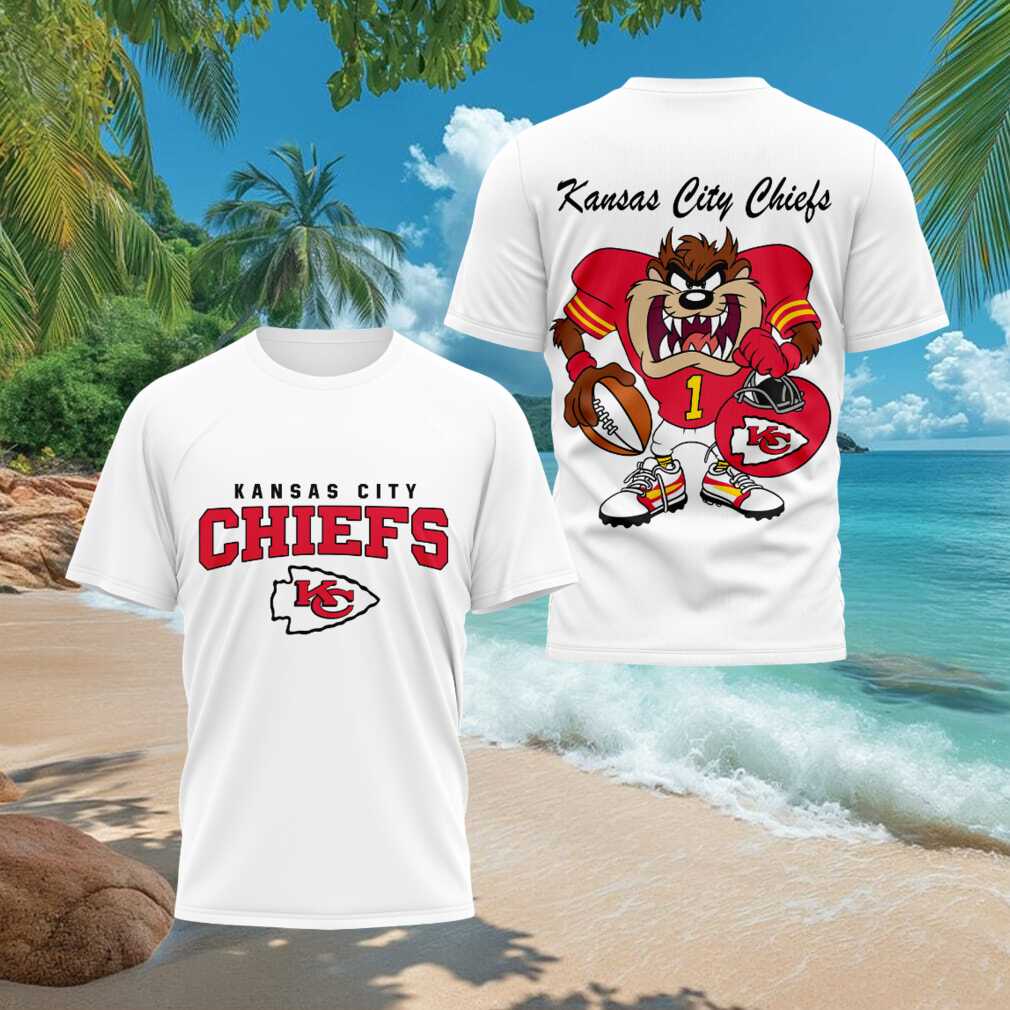 Kansas City Chiefs Taz Football Mascot T-Shirt Chiefs Merch Best Gifts For Football Fans