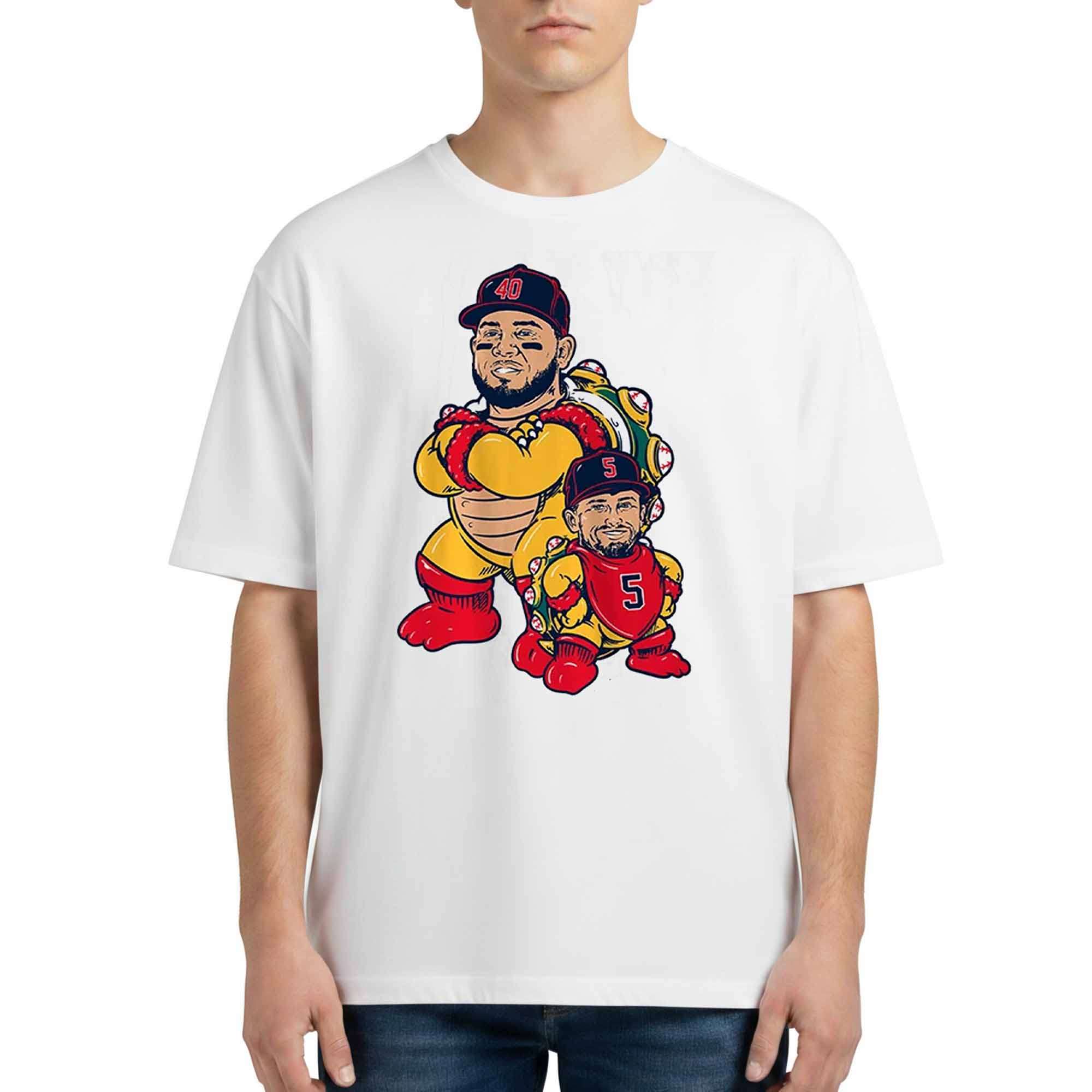 Willson Contreras Caleb Durbin Bowser Mini Bowser Shirt Boston Red Sox Merch Fans Gifts