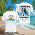 Los Angeles Rams Stronger Than Prostate Cancer Shirt Rams Merch Football Fan Gift Ideas