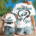 Philadelphia Eagles Merch 2026 I_m A Jeep And Eagles Kind Of Girl T-Shirt Gift For Sisters