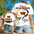 Washington Commanders Merch 2026 I_m A Jeep And Commanders Kind Of Girl T-Shirt Fan Gifts