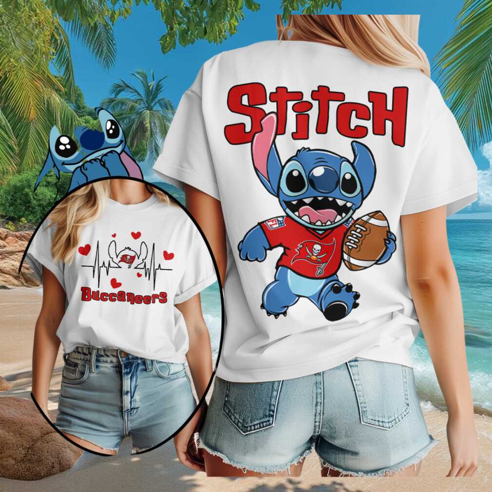 Tampa Bay Buccaneers Merch 2026 Stitch Heartbeat T-Shirt Present For Football Lover