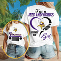 Minnesota Vikings Merch 2026 I_m A Jeep And Vikings Kind Of Girl T-Shirt Best Gift For Fans