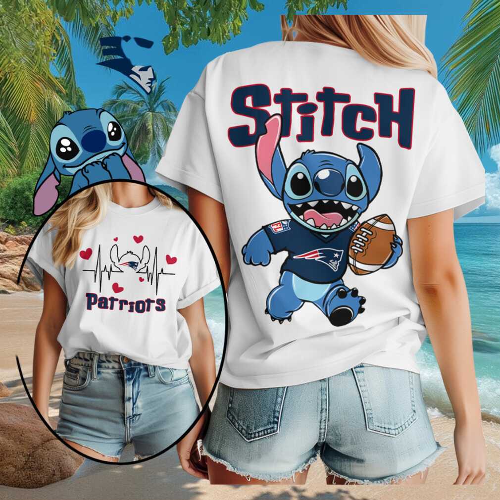New England Patriots Merch 2026 New England Football Stitch Heartbeat Shirt Cute Gift For Her