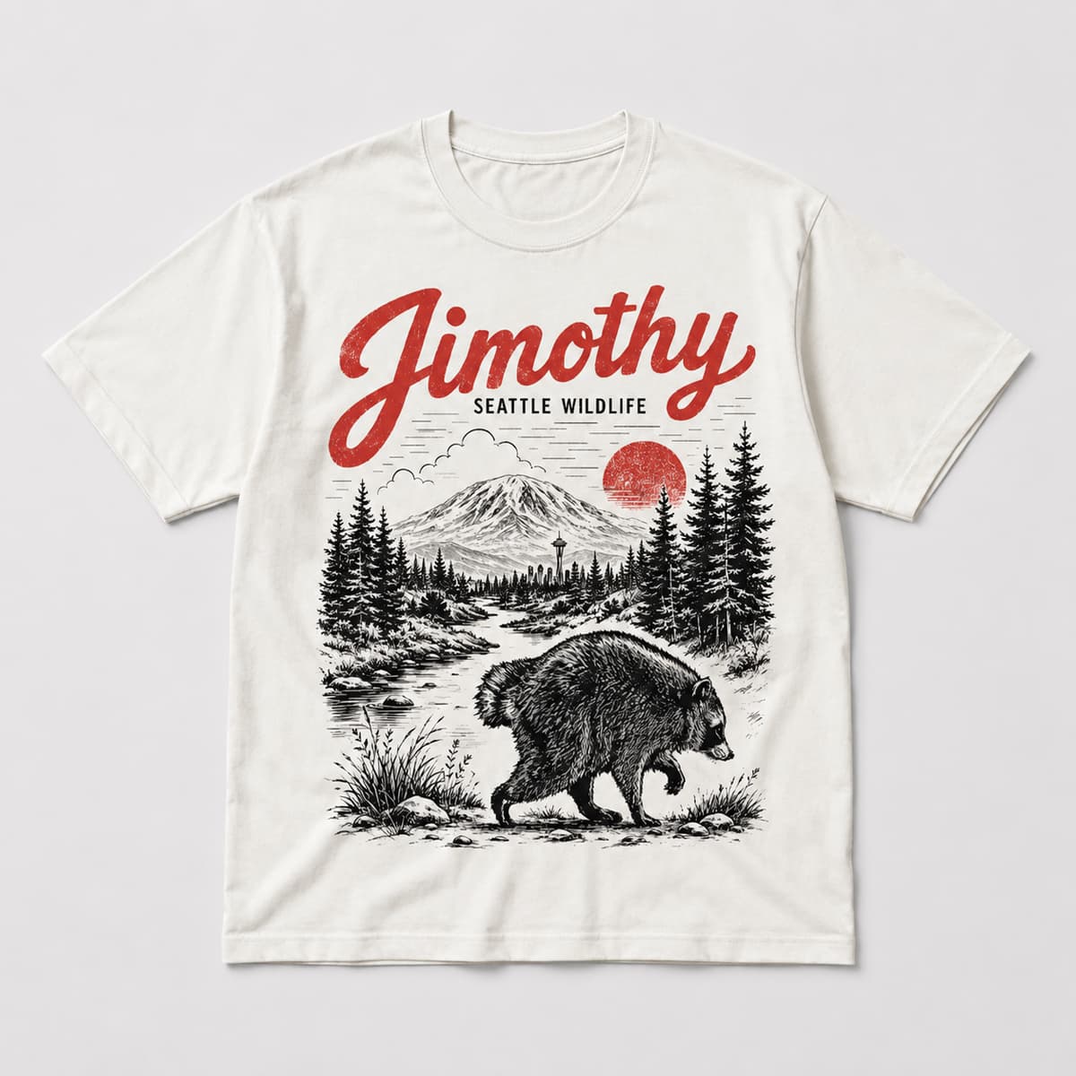 Jimothy Seattle Wildlife Shirt Funny Raccoon T-Shirt Gifts For Him