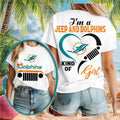Miami Dolphins Jeep Heartbeat Fan T-Shirt Miami Dolphins Merch Unique Gifts For Fans