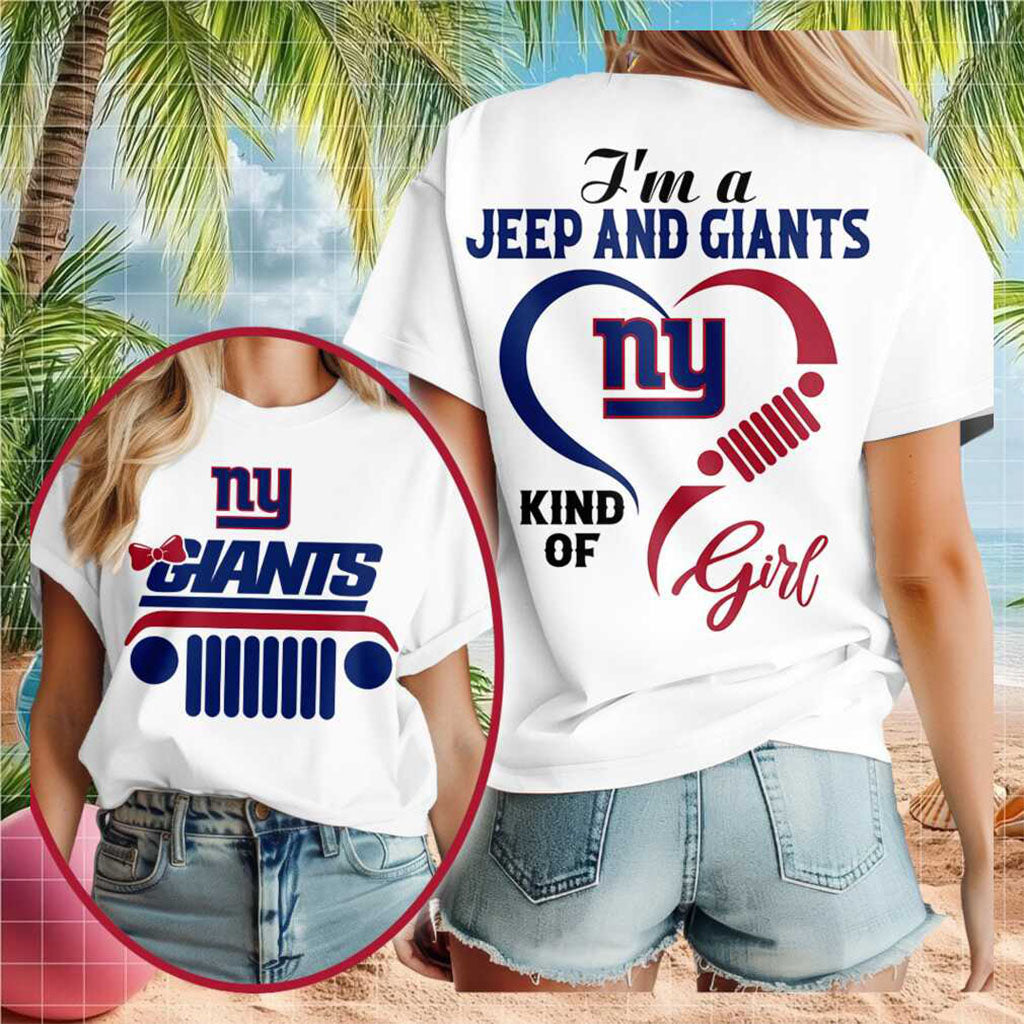 New York Giants Jeep Heart Cute Grille T-Shirt New York Giants Merch Useful Gifts For Her