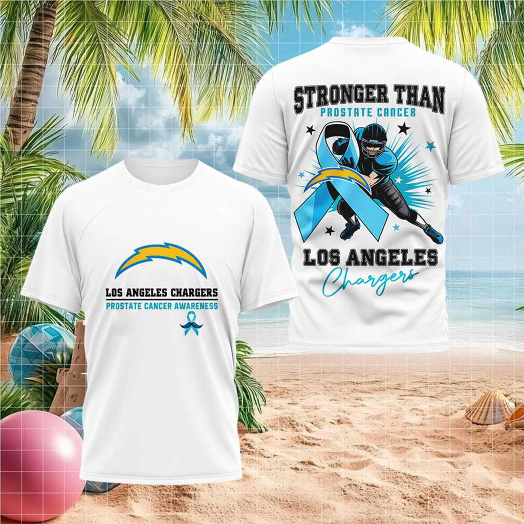 Los Angeles Chargers Prostate Cancer Awareness T-Shirt Los Angeles Chargers Merch Fan Gift