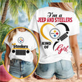 Pittsburgh Steelers Jeep Heartbeat Fan T-Shirt Pittsburgh Steelers Merch Gifts For Her