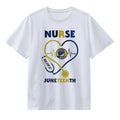 Nurse St Louis Blues Juneteenth Heart Stethoscope T-Shirt Juneteenth Merch Gifts For Fans