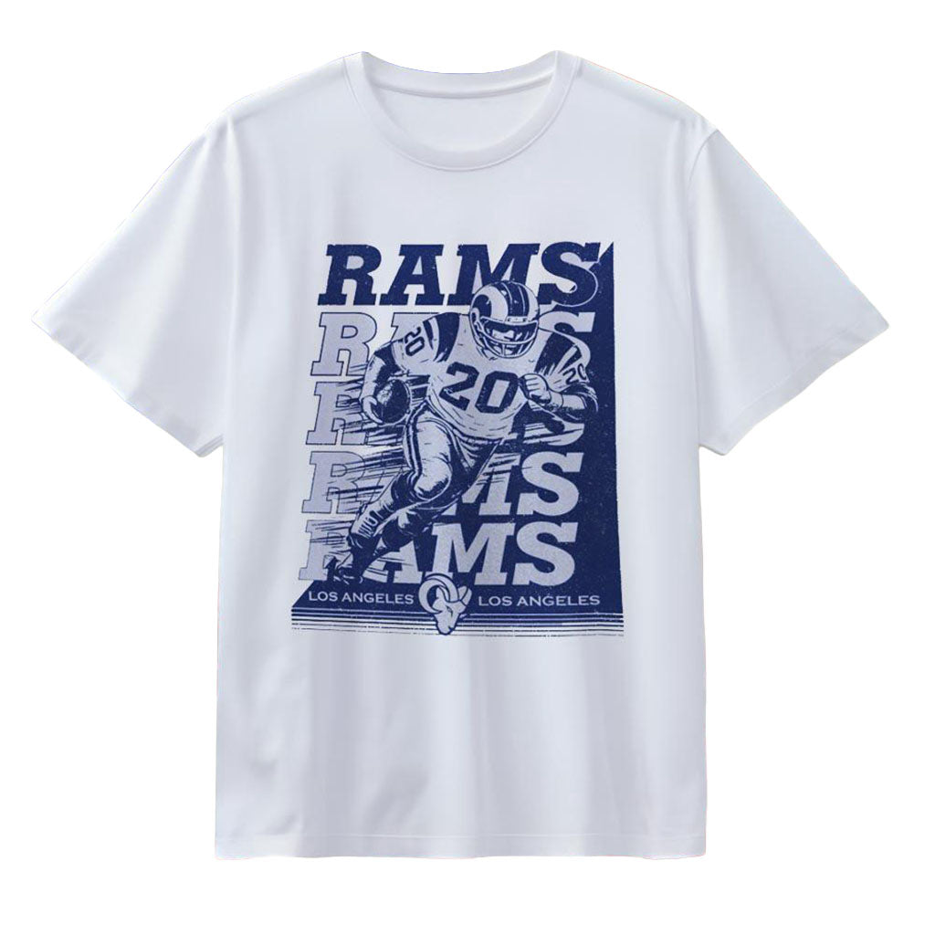 Los Angeles Rams Number 20 Player Retro T-Shirt Los Angeles Rams Merch Present For Husband