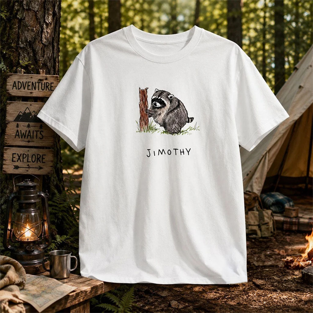 Jimothy Raccoon Basic Artwork T-Shirt Jimothy Raccoon Merch Birthday Presents For Him
