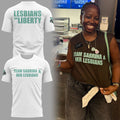 New York Liberty Merch Team Sabrina And Her Lesbians Shirt Lesbians For Liberty T-Shirt White