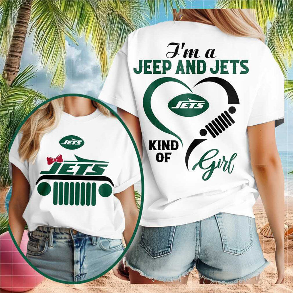 New York Jets Jeep Heart Cute Grille T-Shirt New York Jets Merch Birthday Gift