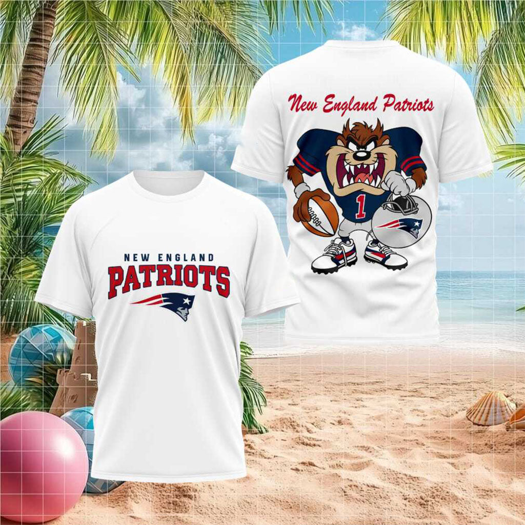 New England Patriots Taz Football Mascot Sports T-Shirt New England Patriots Merch Unique Gifts