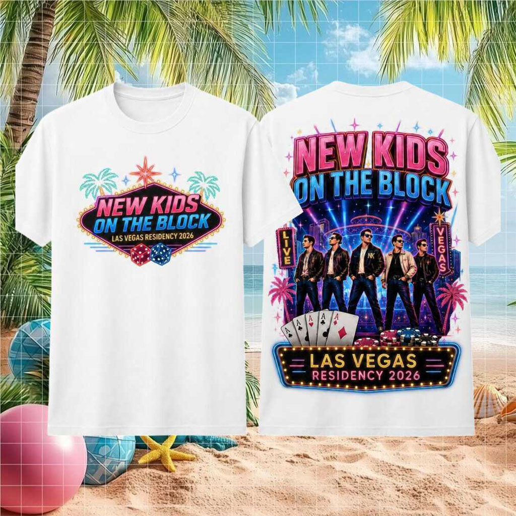 New Kids On The Block Merch Las Vegas Residency 2026 Concert T-Shirt Gifts For Fans