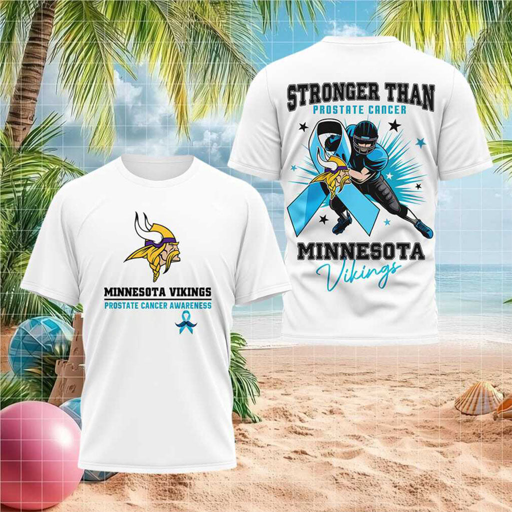 Minnesota Vikings Prostate Cancer Awareness Football T-Shirt Minnesota Vikings Merch Gifts