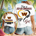 Washington Commanders Jeep Heartbeat Fan T-Shirt Washington Commanders Merch Gifts For Fans