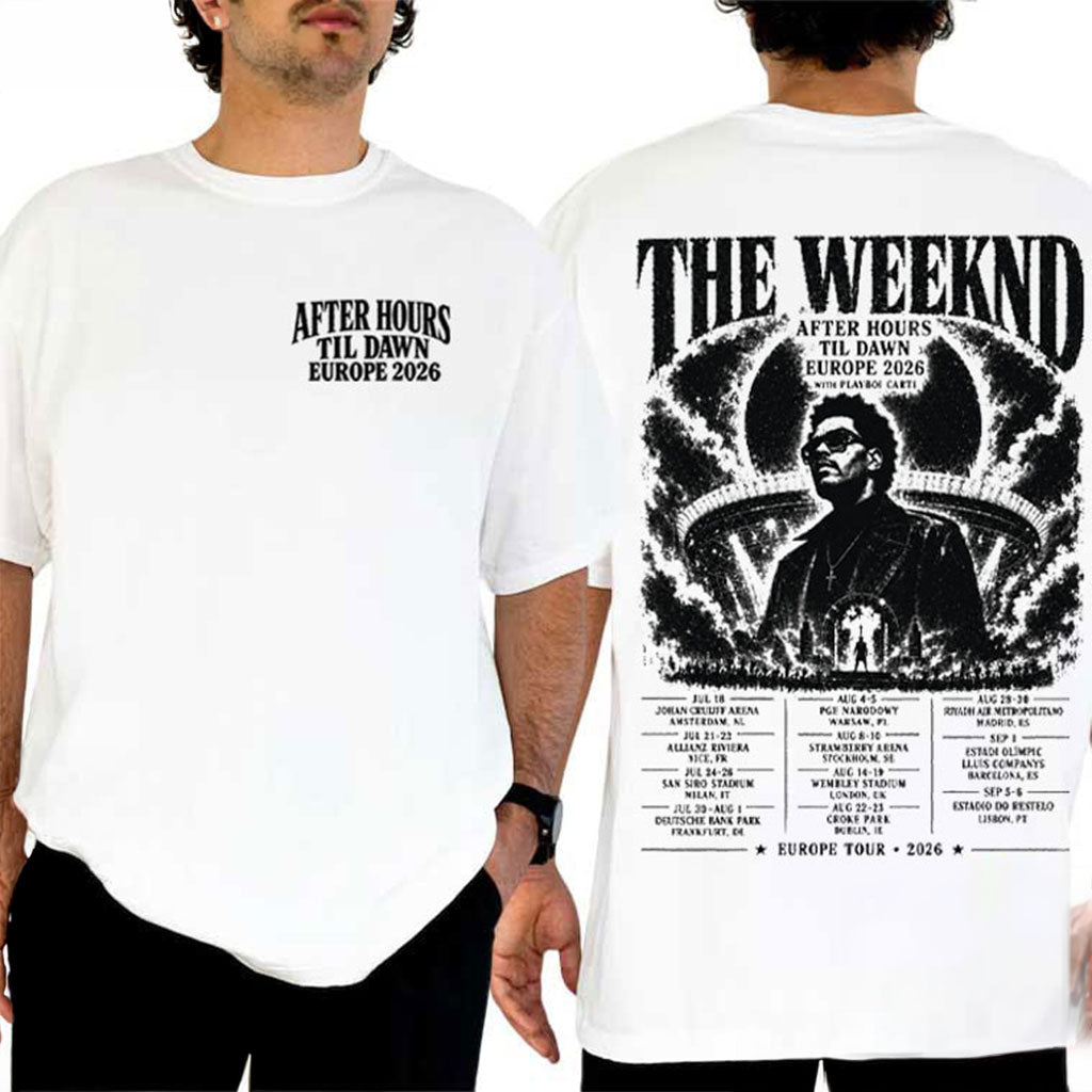 The Weeknd After Hours Til Dawn Europe Tour 2026 T-Shirt The Weeknd Merch Unique Gifts For Men