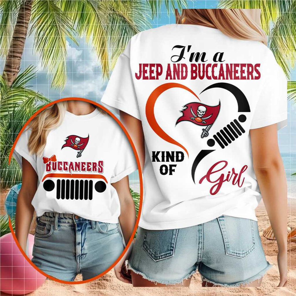 Tampa Bay Buccaneers Jeep Heart Cute Grille T-Shirt Tampa Bay Buccaneers Merch Gifts For Fans