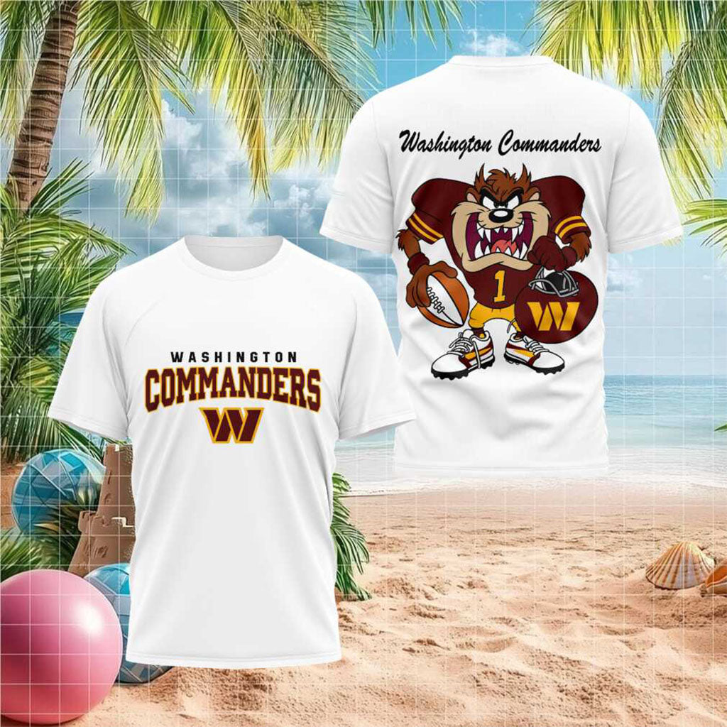 Washington Commanders Taz Football Mascot T-Shirt Washington Commanders Merch Unique Gift