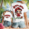 San Francisco 49ers Betty Boop Football Cheerleader T-Shirt San Francisco 49ers Merch Present