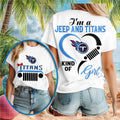 Tennessee Football Jeep Heartbeat T-Shirt Tennessee Titans Merch Useful Gift For Wife