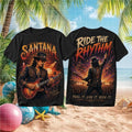 Santana Ride The Rhythm Soul Of A Guitar Classic Rock T-Shirt Santana Ride Merch Gifts