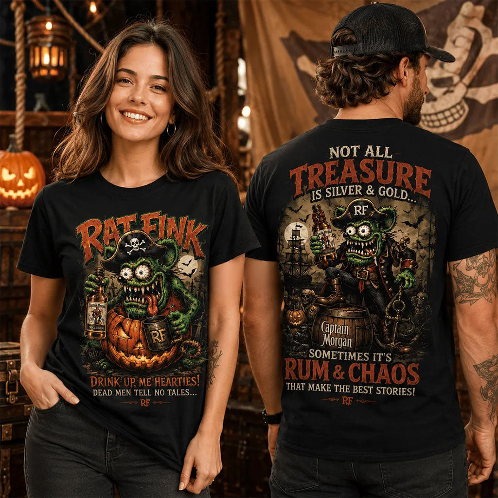 Rat Fink Haunted Treasure Captain Morgan T-Shirt Rat Fink Merch Birthday Present For Brother
