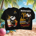 Mcdonald’s Fast Food Snoopy Merch 86th Anniversary Im Lovin It T-Shirt Fan Gift