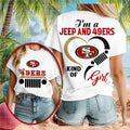 San Francisco 49ers Jeep Heart Cute Grille T-Shirt San Francisco 49ers Merch Gift Ideas