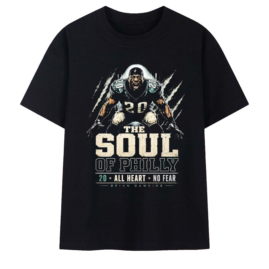 Brian Dawkins The Soul of Philly 20 All Heart No Fear T-Shirt Brian Dawkins Merch Gift Ideas