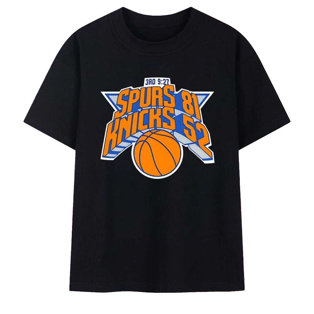 San Antonio Spurs Vs New York Knicks 81 52 Scoreboard T-Shirt San Antonio Spurs Merch Present