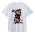 Queen Of Hearts Hockey Player Playing Card T-Shirt Hockey Fan Shirt Gift For Sisters